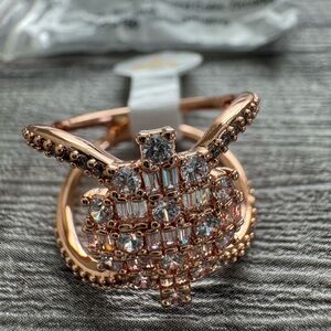 Bomb Party April Birthday 2026 Size 7 Exquisite Rose Gold Crystal Ring